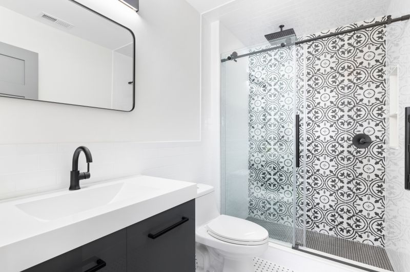 Tile-Patterned Shower Floor